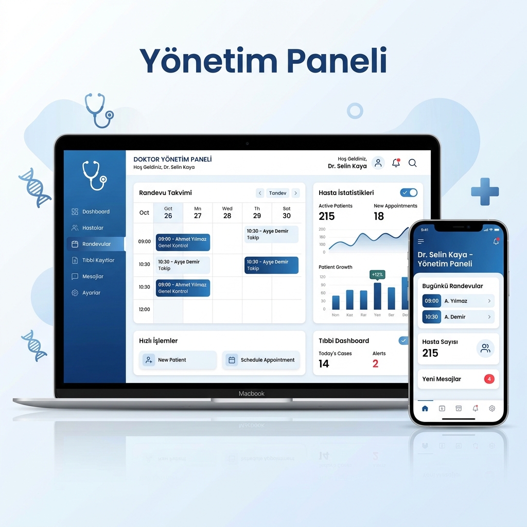 DoktorSoft Doktor Web Sitesi ve Yönetim Paneli
